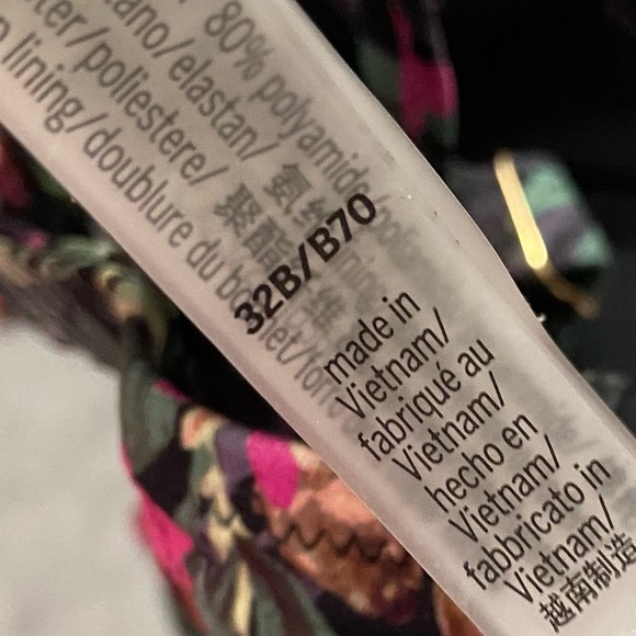 New! Victoria’s Secret Floral Shine Strap Wicked Push Up Bikini Top 4615 - Picture 6 of 8